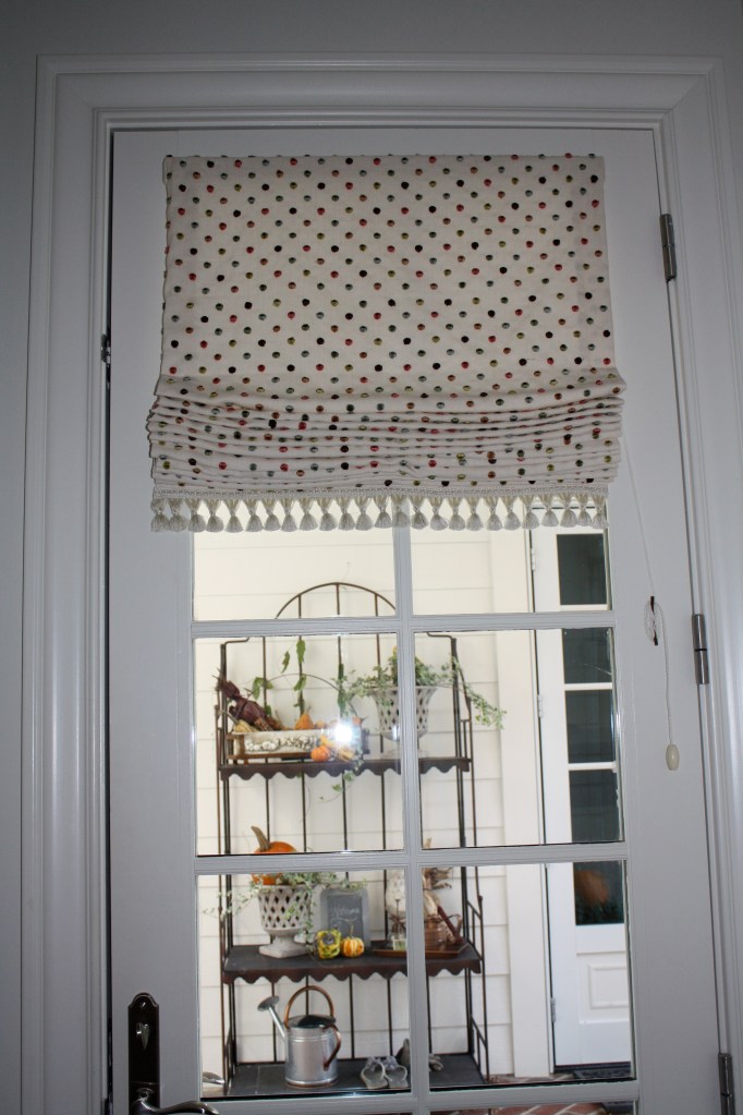 Functioning Roman Shade with Tassel Trim